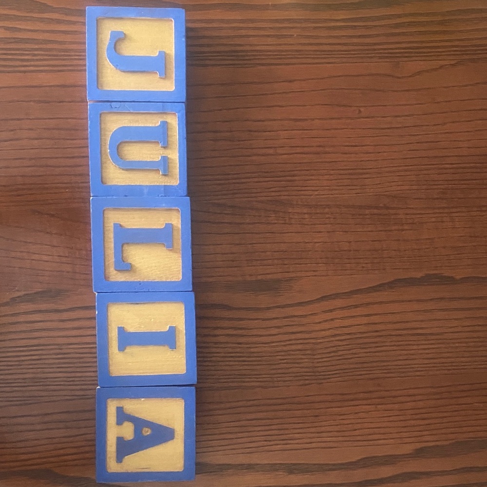 Blue and Yellow Alphabet Block Set